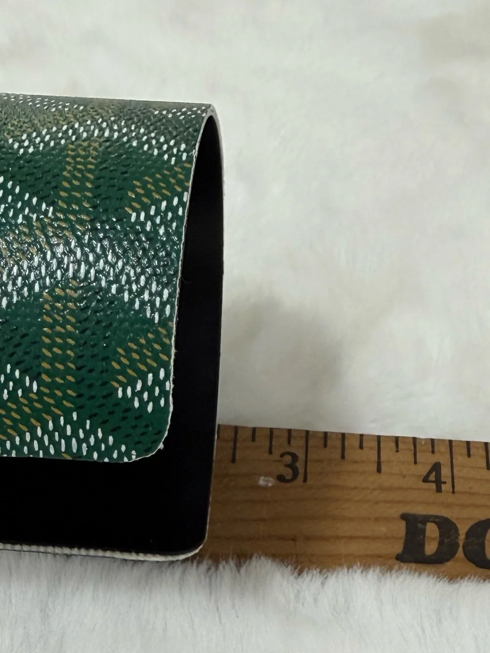 Goyard upcycled Green Printed coated Canvas Cuff bracelet brand new